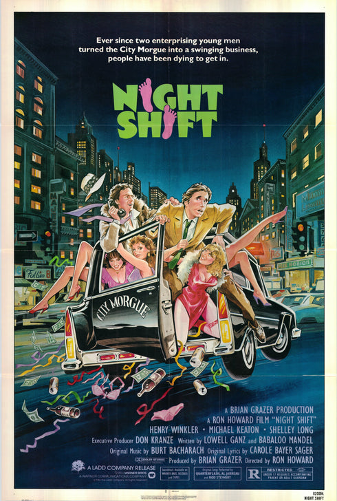 night shift 1982 one sheet poster folded